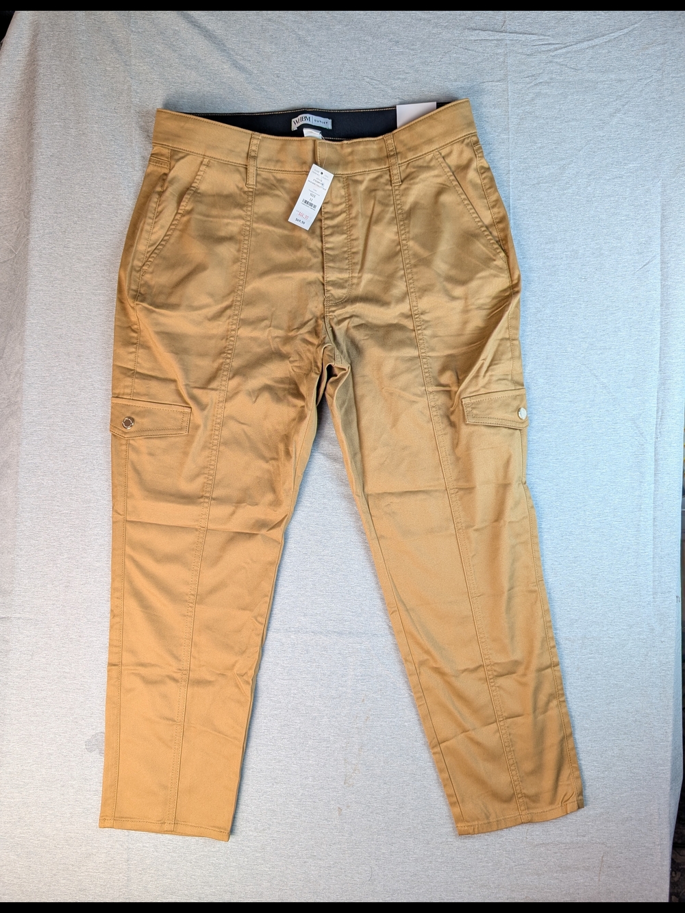 WHBM Outlet High Rise Utility Crop Pants Women's Size 12 Cargo Straight Brown
